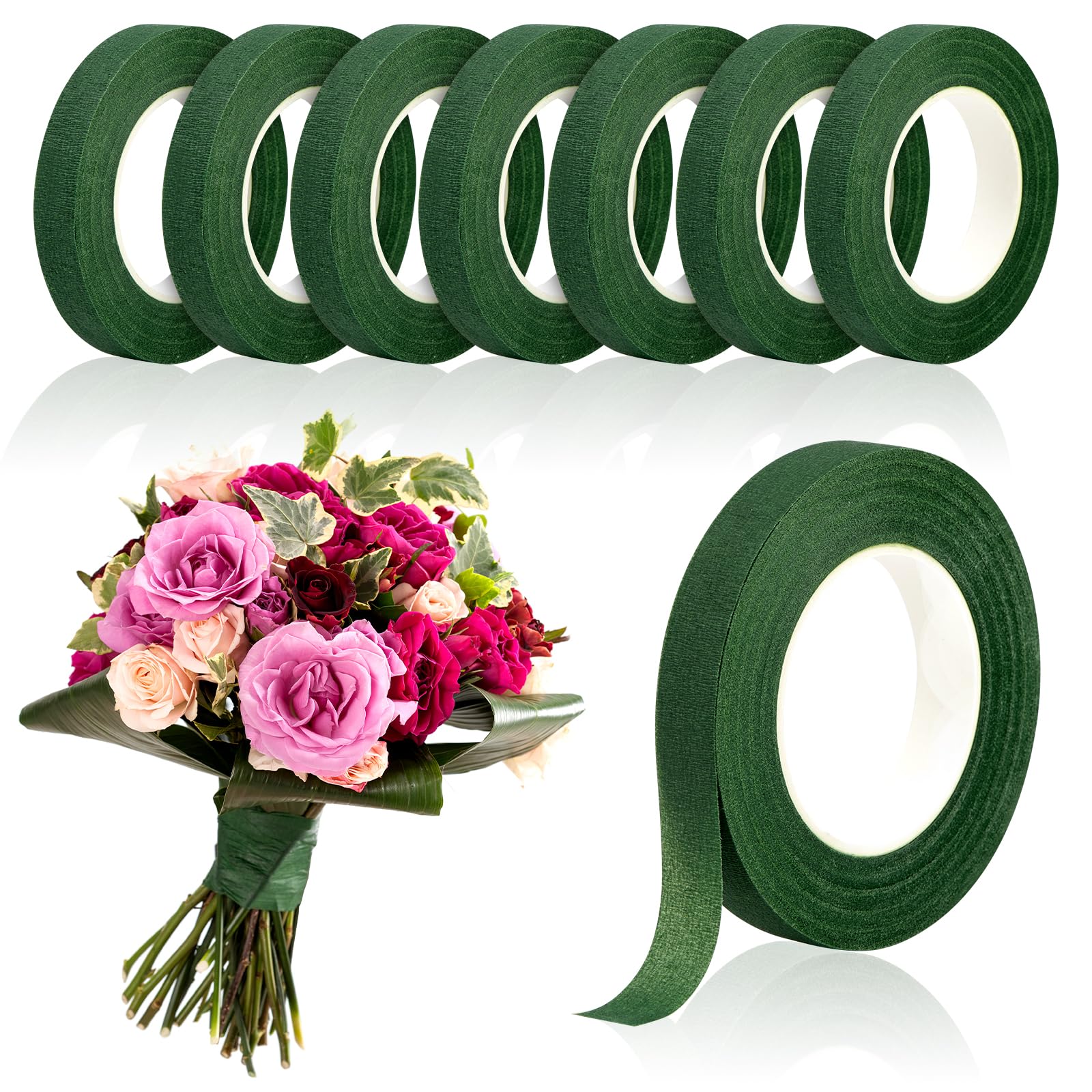Florist Flower Supply - Ruban floral vert de 20 yards,