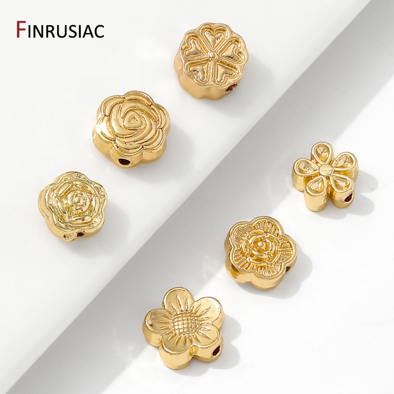 Flower Supplies - Perles d'espacement de fleurs en laiton