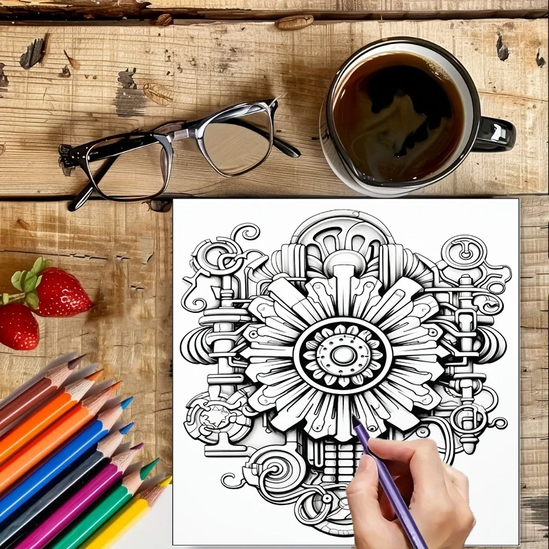 Livre de coloriage Steampunk F - Flower Supplies avis et prix