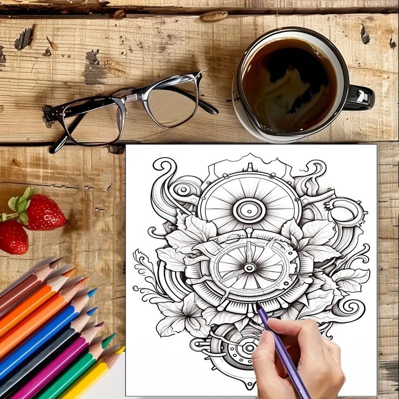 Livre de coloriage Steampunk F - Flower Supplies avis et prix